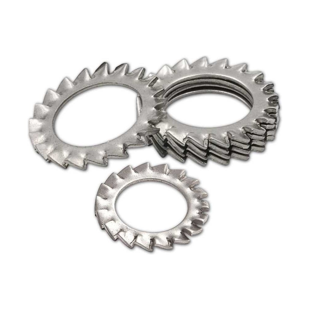 Изображение товара Шайба зубчатая нержавеющая М12 DIN 6798 для крепежа 10 шт.
