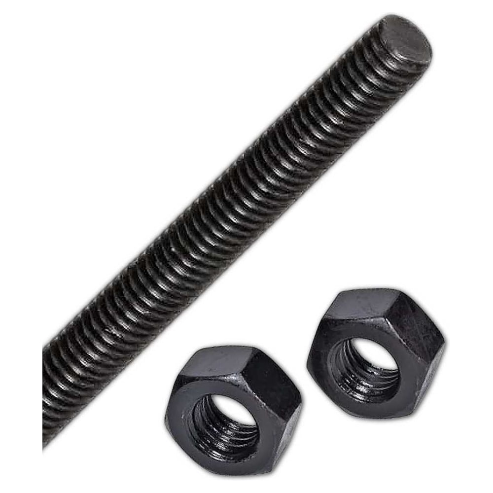 Изображение товара Шпилька резьбовая 27 мм 1000 мм класс прочности 12.9 с гайками