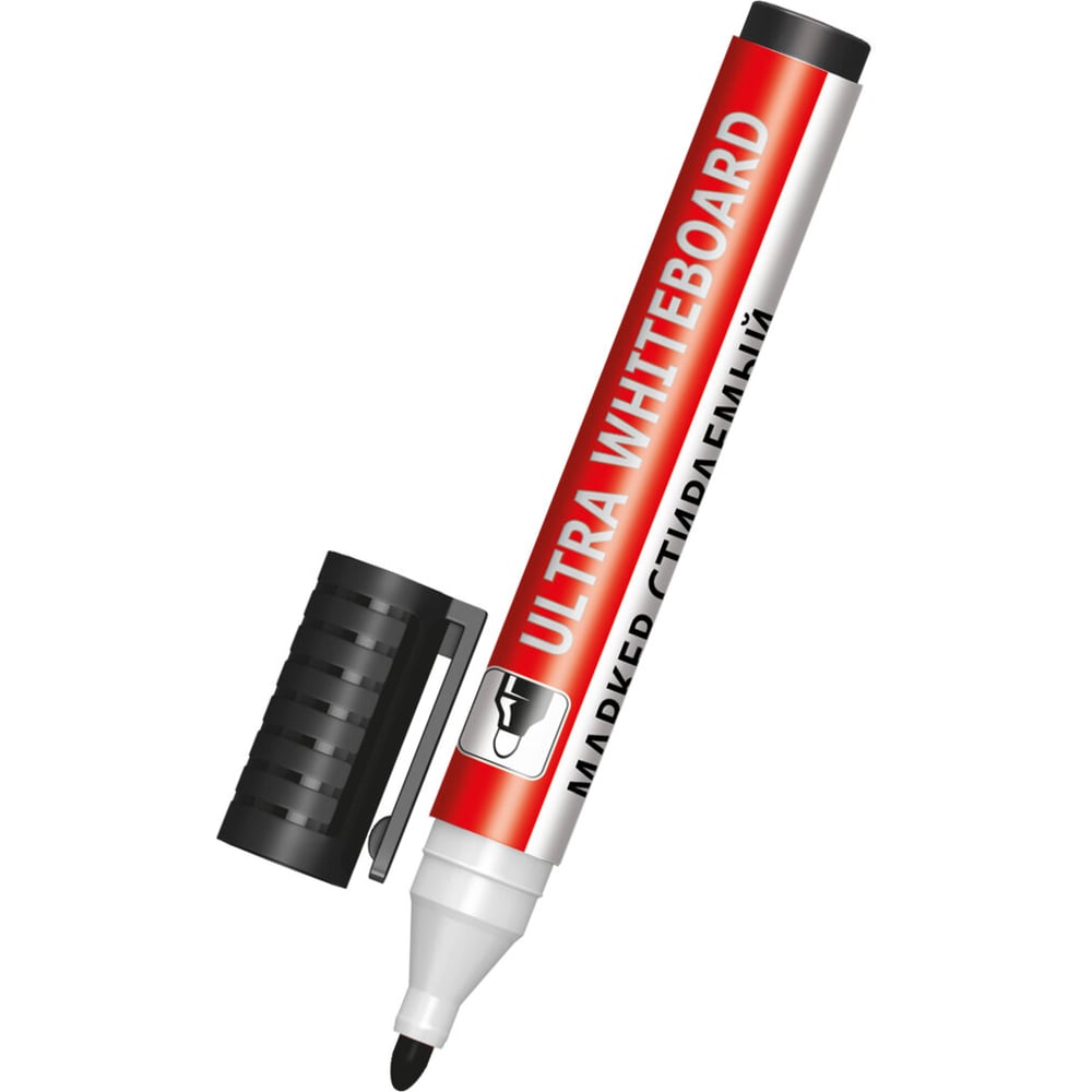 Изображение товара Маркер для белой доски BRAUBERG ULTRA WHITEBOARD MARKER 12 шт. 3 мм с клипом черный