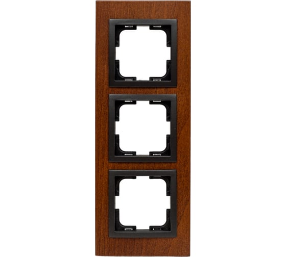 Изображение товара 3-а рамка Mono Electric STYLE wood, орех 107-510000-162