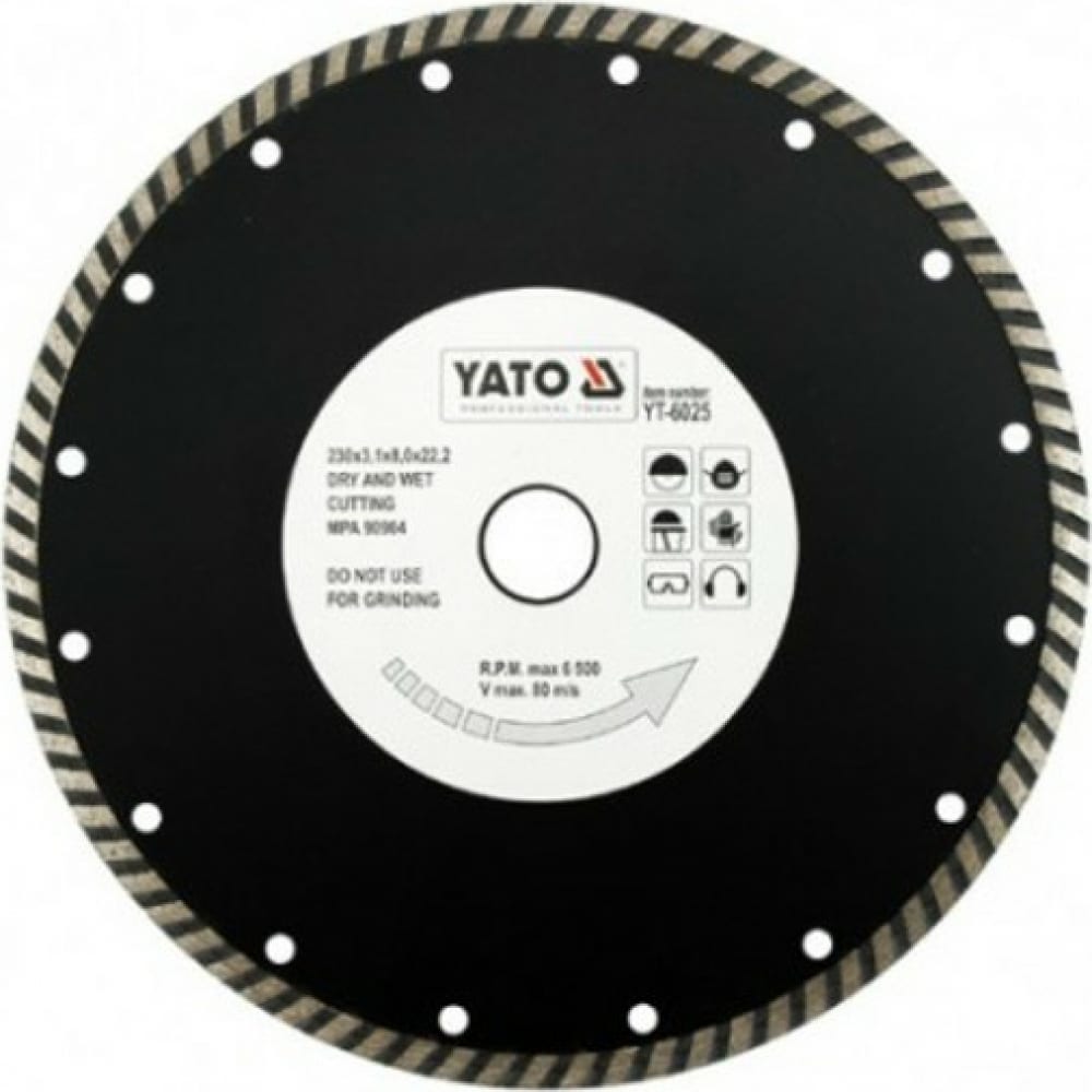фото Универсальный отрезной алмазный диск yato