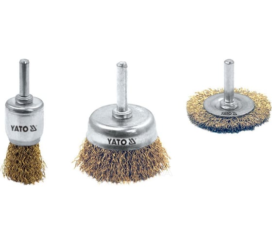 Изображение товара Набор круглых металлических щёток YATO 3пр. YT-4755 36484755 092 1