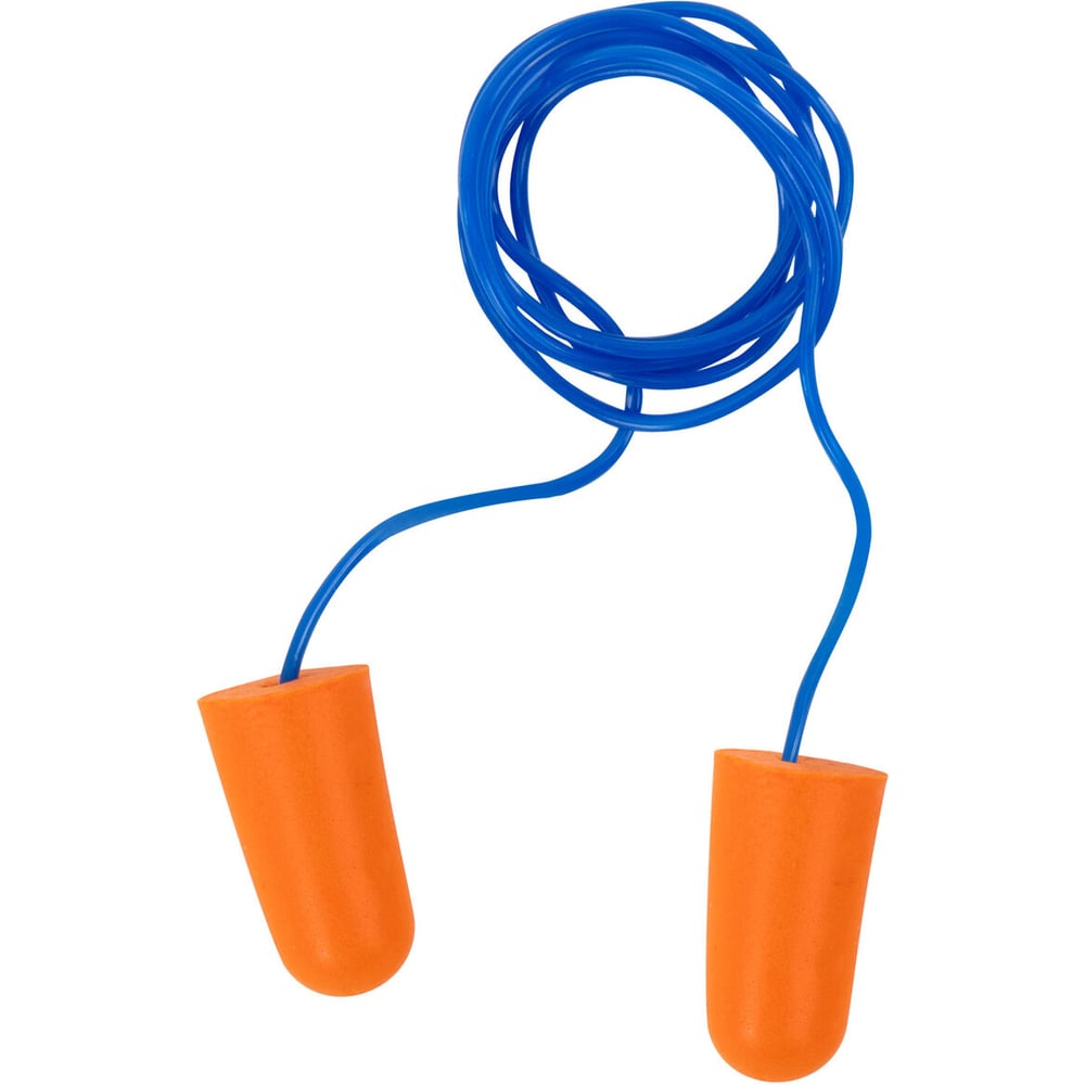 Изображение товара Одноразовые беруши RABBITEX пенополиуретановые со шнурком 43дБ комплект 100 пар