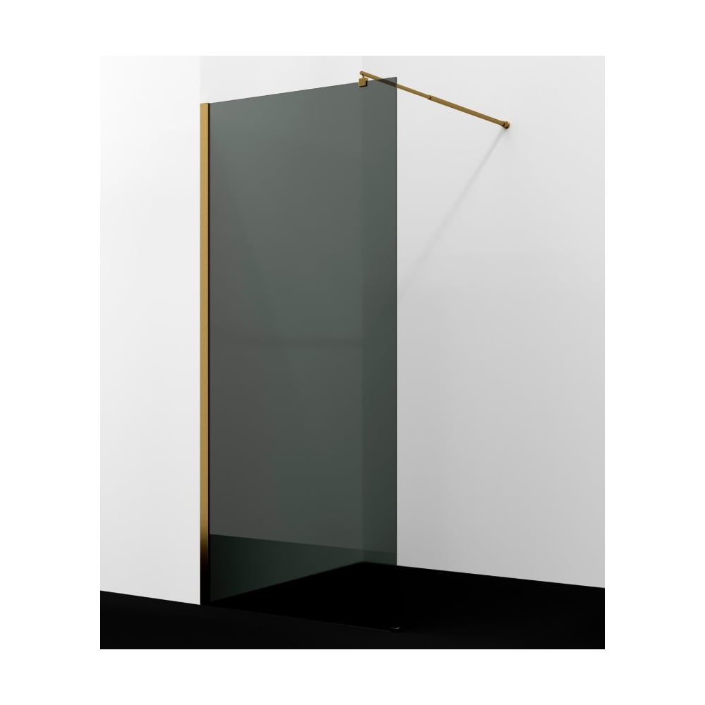 Изображение товара Душевая перегородка WasserKraft Rur 30W39BG-TG стекло золото матовое 900 мм