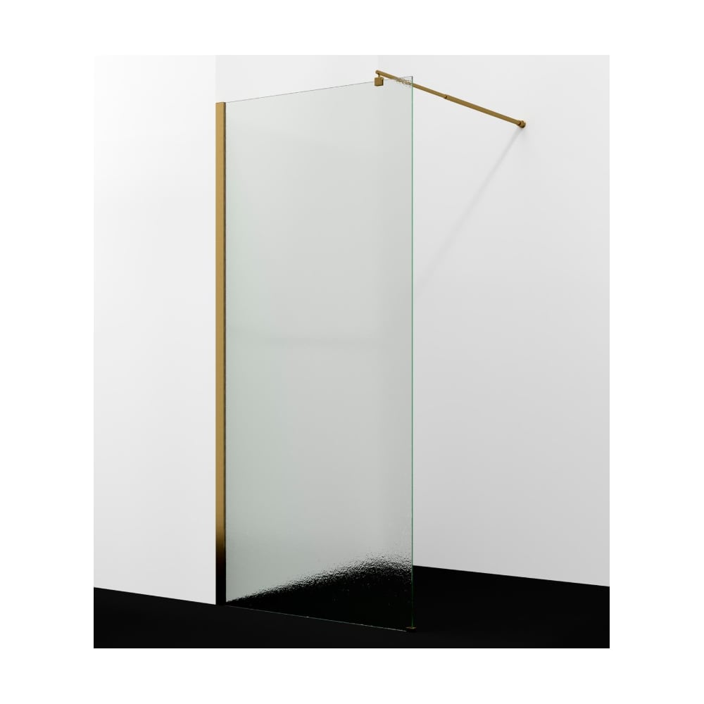 Изображение товара Душевая перегородка WasserKraft Rur 30W39BG-TXG с золотым профилем