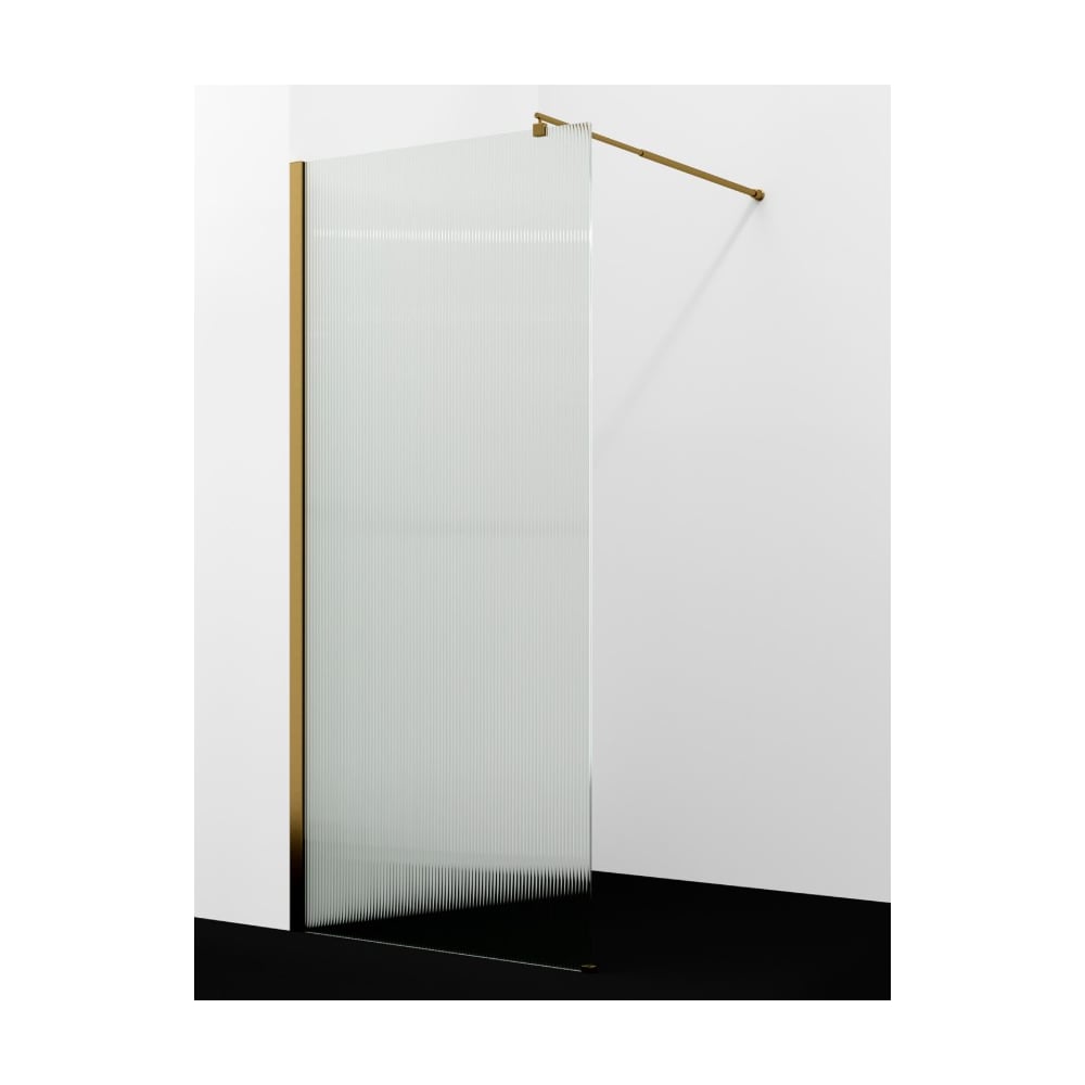Изображение товара Душевая перегородка WasserKraft Rur 30W40BG-FL прозрачное стекло золото матовое