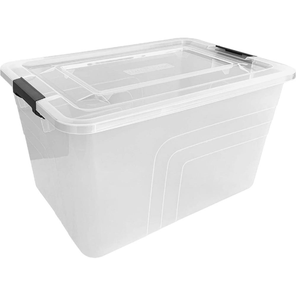 Изображение товара Ящик для хранения Blocker п/п 305х215х184 8л с крышкой на клипсах натуральный