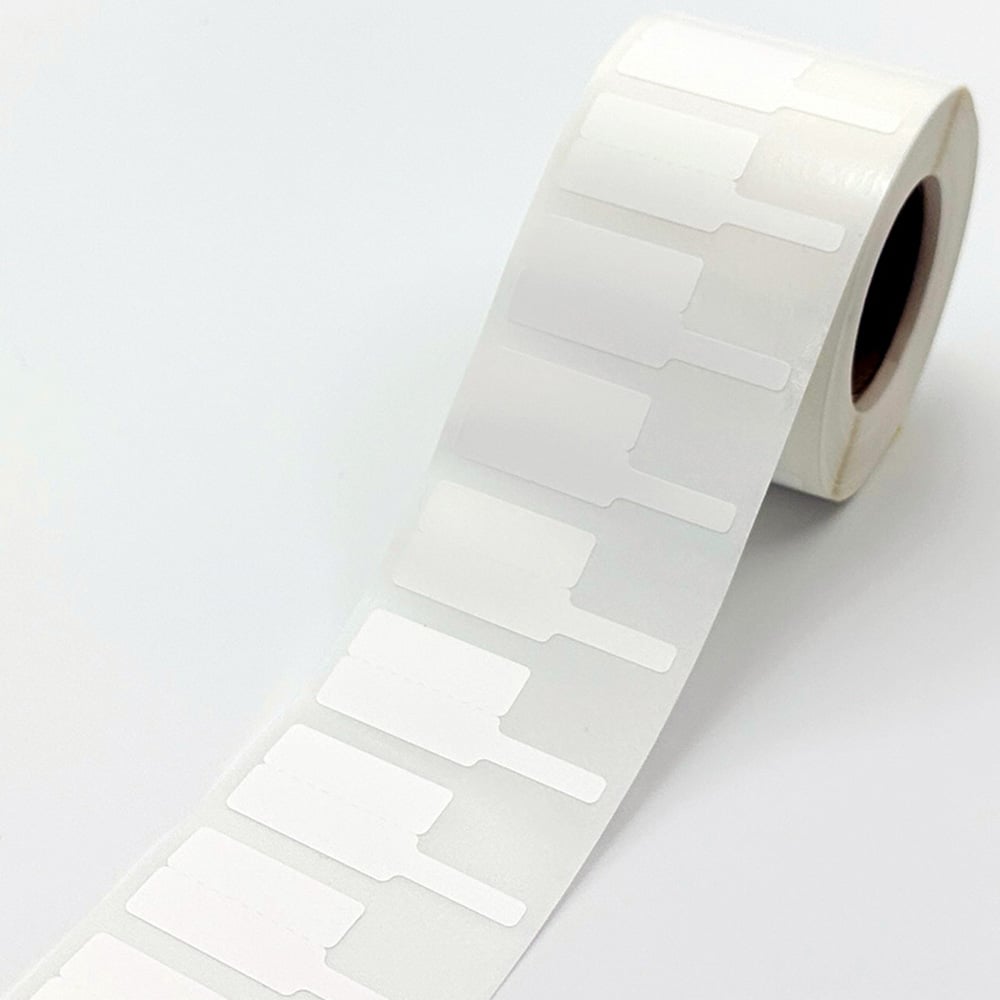 Изображение товара Этикетка-флажок МАРКЕРПРОМ LAB-TP-30x10-502-1-1(40), рулон 1000 шт., белый полипропилен