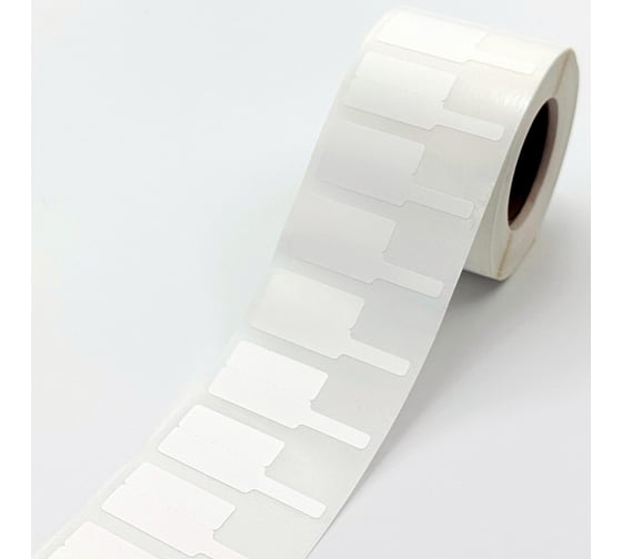 Изображение товара Этикетка-флажок МАРКЕРПРОМ LAB-TP-30x10-502-1-1(40) Р-форма, белый полипропилен, 30х10мм, 2 стороны, в рулоне 1000 шт., втулка 40 мм mpr02076