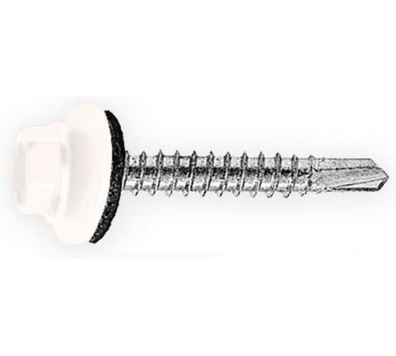 Изображение товара Саморез кровельный Admiral Stars 5.5 х 19, RAL 9003 белый, 1 ящик 4000 шт 54397555