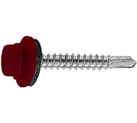 Изображение товара Саморез кровельный Admiral Stars 4.8 х 51, RAL 3005 крас-вино, 1 ящик 2500 шт шт 54397525