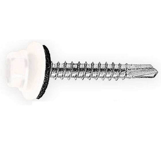 Изображение товара Саморез кровельный Admiral Stars 4.8 х 51, RAL 9003 белый, 1 ящик 2500 шт 54397531