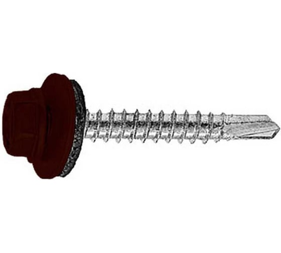 Изображение товара Саморез кровельный Admiral Stars 5.5 х 25, RAL 8017 темно-корич, 1 ящик 3500 шт 54397564