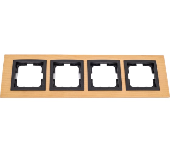 Изображение товара 4-а рамка Mono Electric STYLE wood, клен 107-520000-163