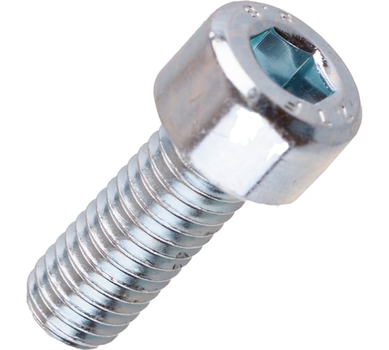 Изображение товара Болт с внутренним шестигранником Стройбат DIN 912 М 8x20, белый цинк 120 шт, 618650