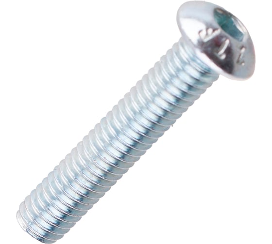 Изображение товара Винт с внутренним шестигранником Стройбат DIN 7380 М 8х 30, белый цинк 60 шт, 618880
