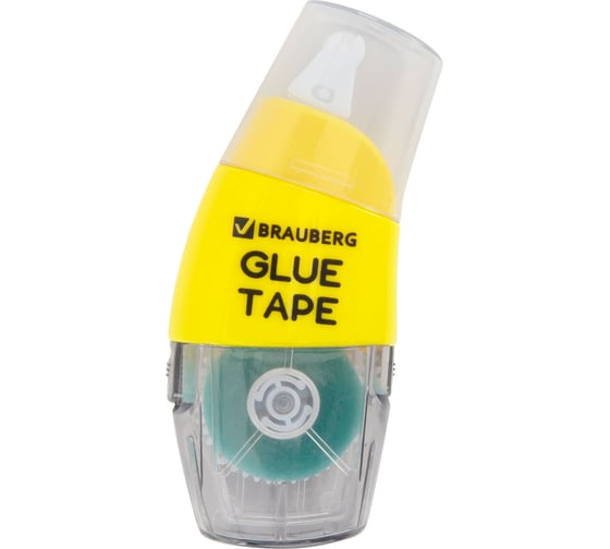 Изображение товара Клей-лента BRAUBERG SPECIAL, комплект 12 шт, 6 мм х 8 м, корпус желтый, блистер 273028