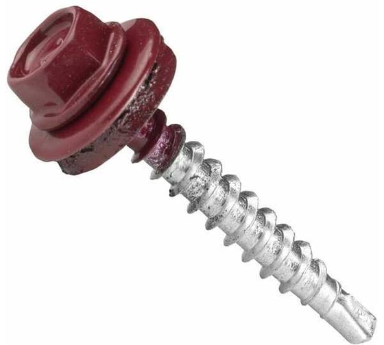 Изображение товара Саморез кровельный BlackWeld 4,8х35мм, RAL3005, винно-красный (250) 145324