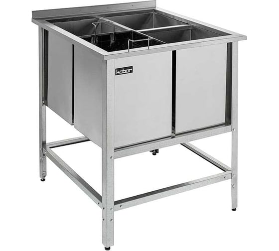 Изображение товара Вання моечная для мойки яиц сварная Kobor с бортом, ВМЯБ/1-53/53/430 23129