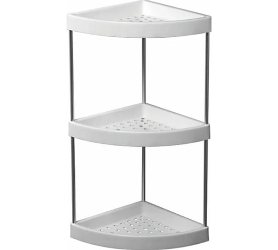 Изображение товара Угловая полка LEDEME трехъярусная, пластик L362-3 896441