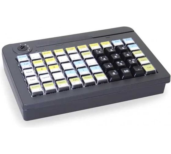 Изображение товара Программируемая клавиатура MERTECH KB-50, USB, черная, c ридером магнитных карт на 1-3 дорожки 1957