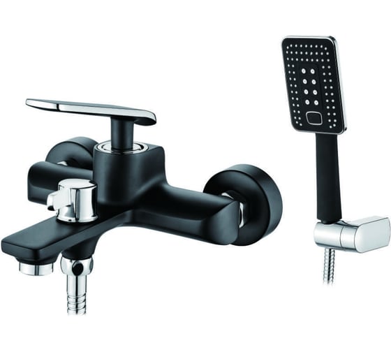 Изображение товара Смеситель для ванны LEDEME короткий излив д.35 мм, черный L3274B 806283