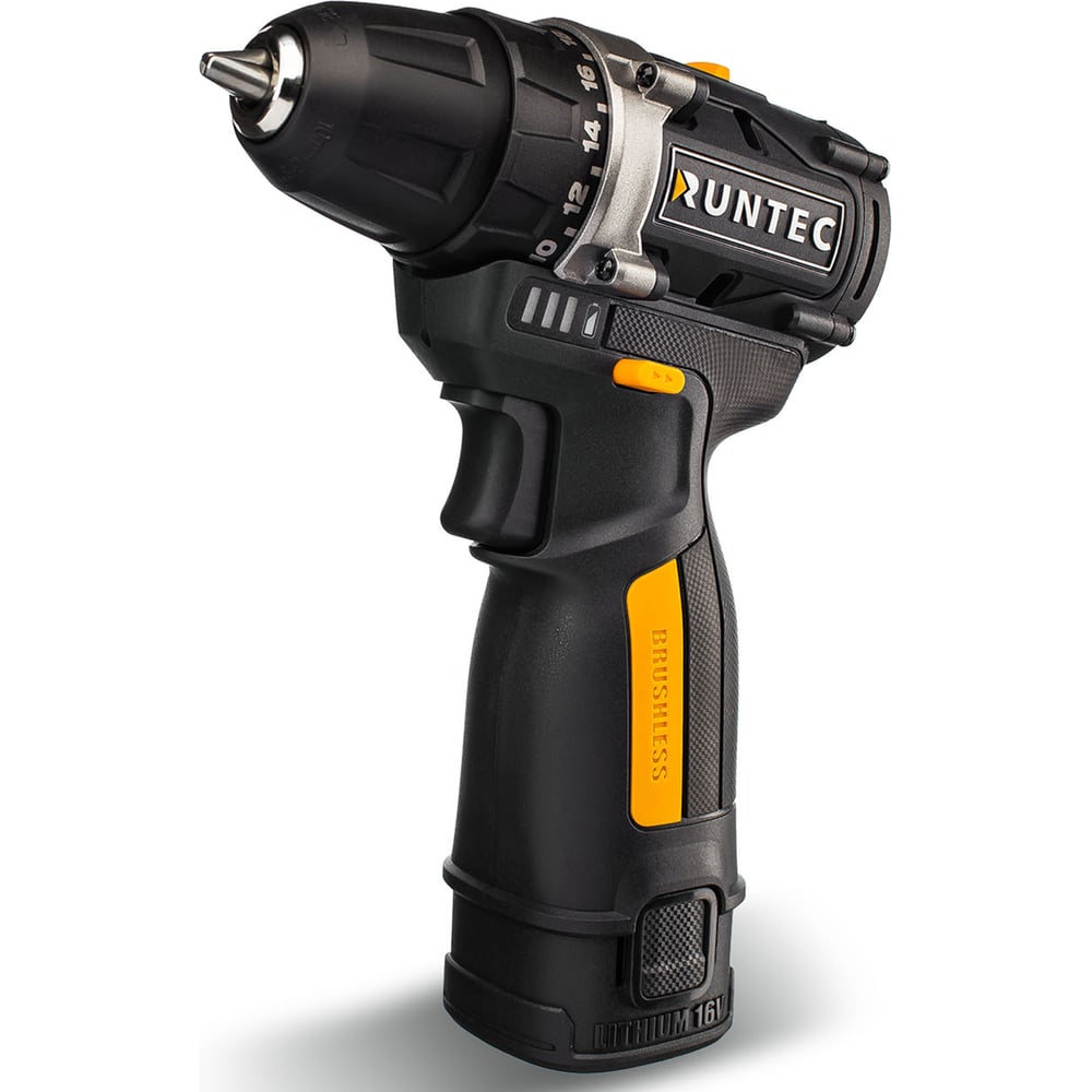 Изображение товара Дрель-шуруповерт RUNTEC PRO RT-ID122 16В 2*2Ач 45Нм профессиональная
