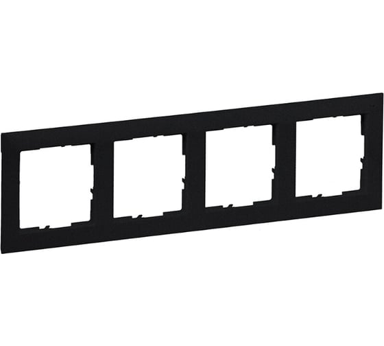 Изображение товара Рамка декоративная универсальная Legrand SUNO 4-постовая Цвет Антрацит 721524