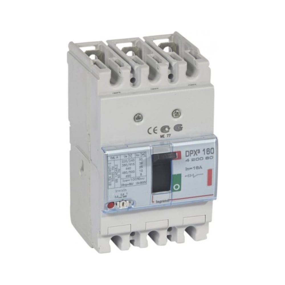 Изображение товара Автоматический выключатель Legrand DPX³ 160 3П 16 А термомагнитный 36 кА