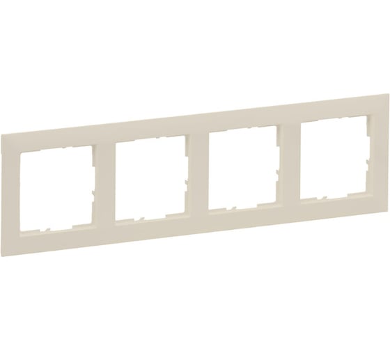 Изображение товара Рамка декоративная универсальная Legrand SUNO 4-постовая Цвет Слоновая кость 721584