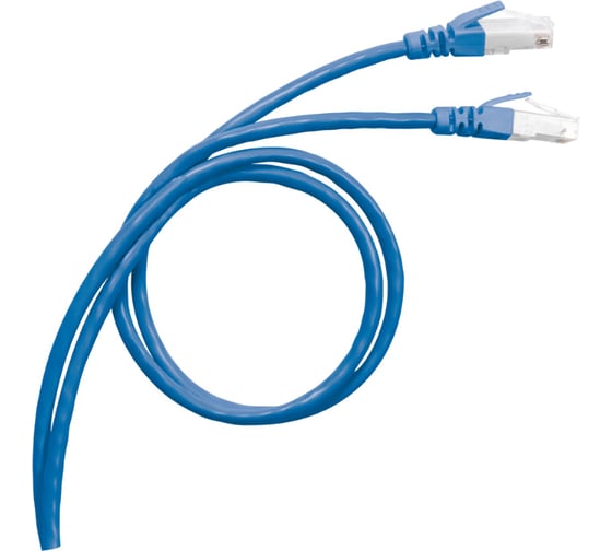 Изображение товара Шнур коммутационный Legrand RJ 45 - категория 6 - SF/UTP - PVC - экранированный - 1 м - голубой 051752