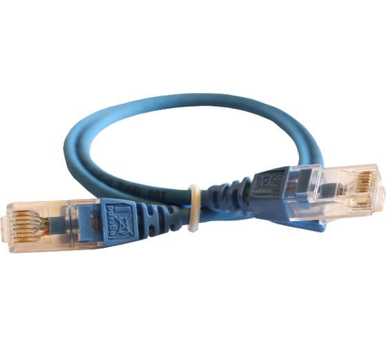 Изображение товара Шнур коммутационный Legrand HD RJ 45 - категория 6 - U/UTP - LSZH - неэкранированный - 0,5 м - голубой 051545