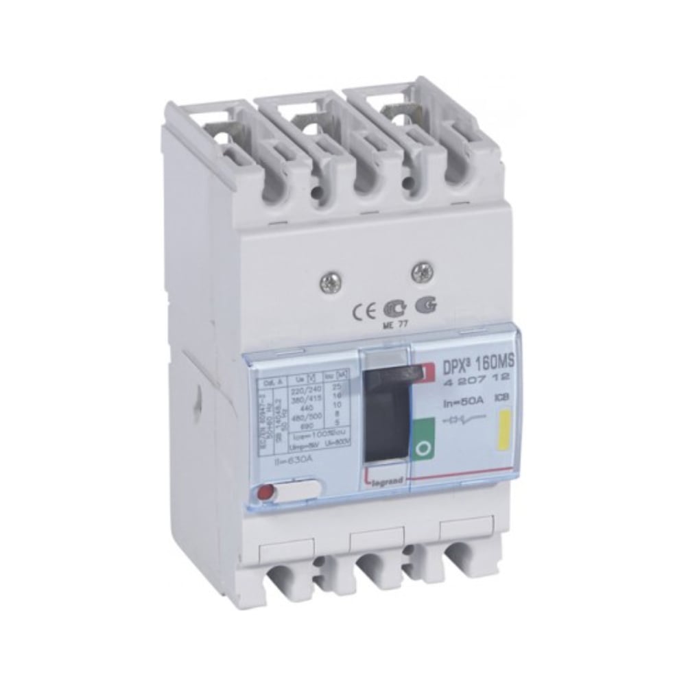 Изображение товара Автоматический выключатель Legrand DPX³ 160 на 50 А с магнитным расцепителем