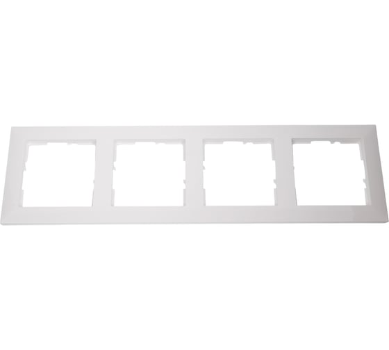 Изображение товара Рамка декоративная универсальная Legrand SUNO 4-постовая Цвет Белый 721504
