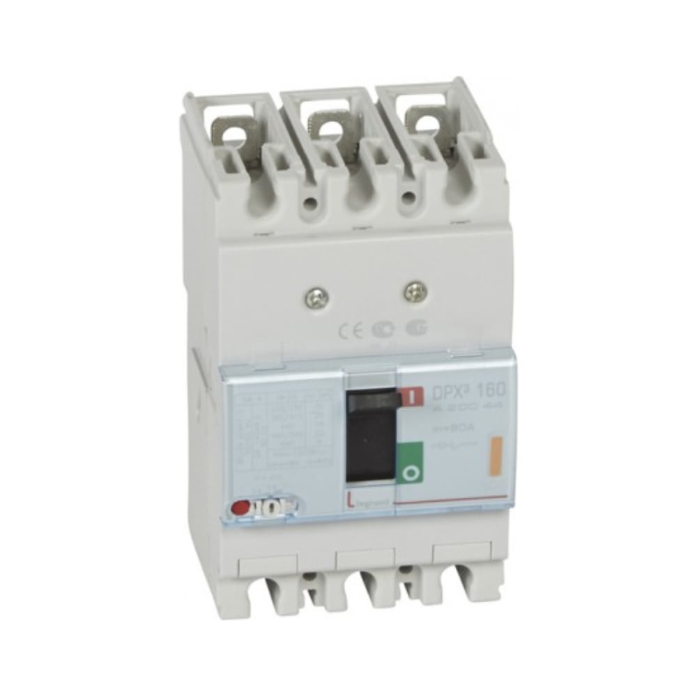 Изображение товара Автоматический выключатель Legrand DPX³ 160 - 80A, термомагнитный, 3П, 25кА