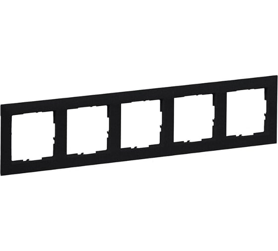 Изображение товара Рамка декоративная универсальная Legrand SUNO 5-постовая Цвет Антрацит 721525