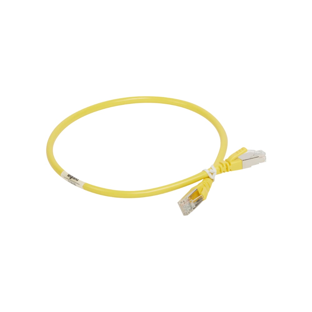 Изображение товара Коммутационный кабель Legrand RJ 45 категория 6a 0,5 м желтый