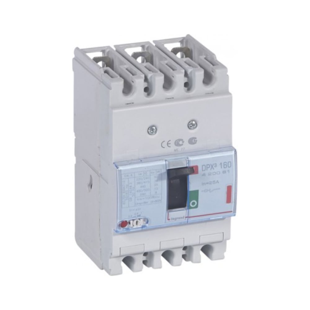 Изображение товара Автоматический выключатель Legrand DPX³ 160 термомагнитный 36 кА 3П 25 А