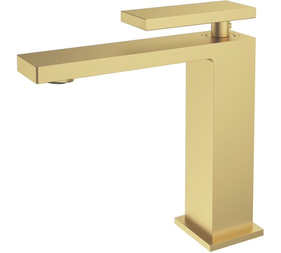 Изображение товара Смеситель для раковины VINCEA Dice однорычажный, брашированное золото VBF-2DS1BG