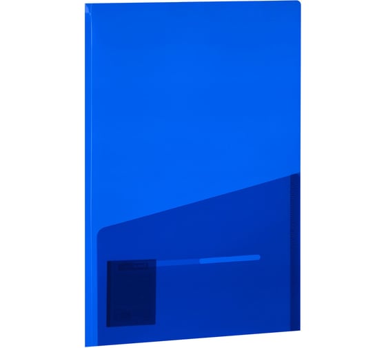 Изображение товара Папка-уголок BRAUBERG 2 кармана непрозрачная А4 SPECIAL, 15 шт., синяя, 0.18 мм, 273060