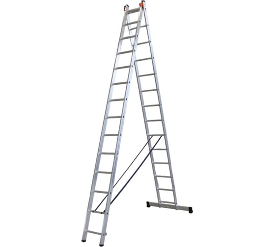 Изображение товара Алюминиевая двухсекционная лестница ООО "РИЗ" 2х13 LAD2X13