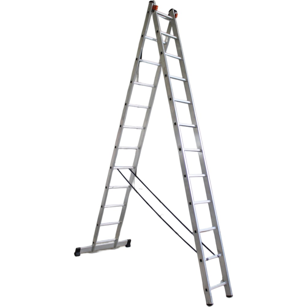 Изображение товара Алюминиевая двухсекционная лестница ООО РИЗ LAD2X12 5.3 м профессиональная