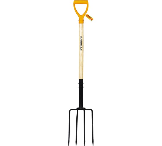 Изображение товара Вилы копальные стальные RABBITEX 19х28см, L=115см деревянный черенок, V-ручка, standard, 700492