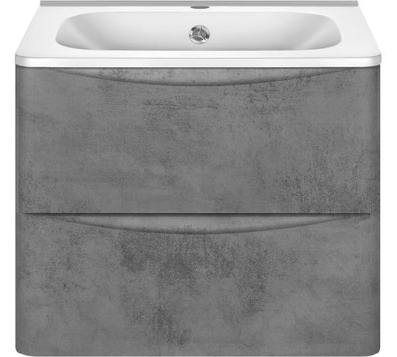 Изображение товара База под раковину VINCEA Paola 600 подвесная, 2 выкатных ящика soft close, Beton. VMC-2P600BT