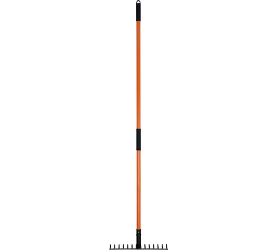 Изображение товара Грабли RABBITEX 14 зубьев стальные 35х10см, L=150 см черенок стекловолокно, fiberglass, 700494