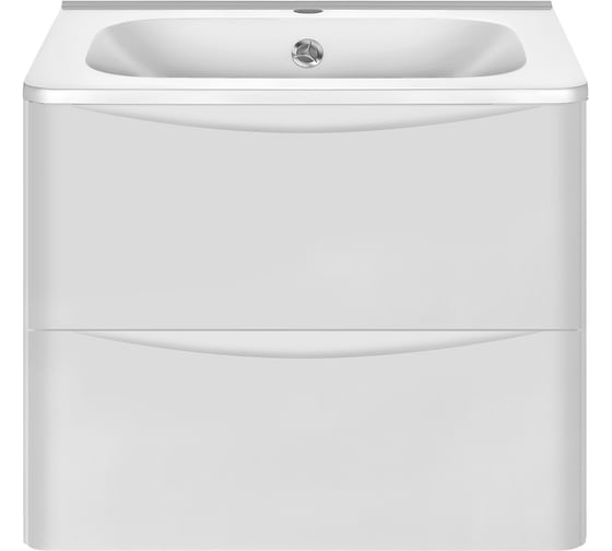 Изображение товара База под раковину VINCEA Paola 600 подвесная, 2 выкатных ящика soft close, G.White. VMC-2P600GW