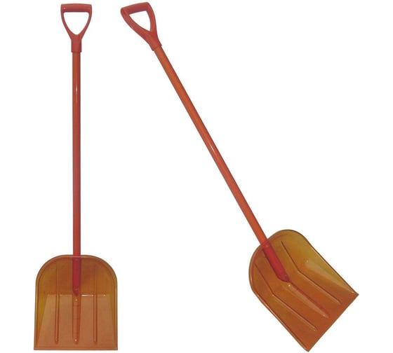 Изображение товара Лопата снеговая RUSСАД поликарбонат КНЯЖНА стальной черенок пластиковая V-ручка 340x385x1400мм 11731