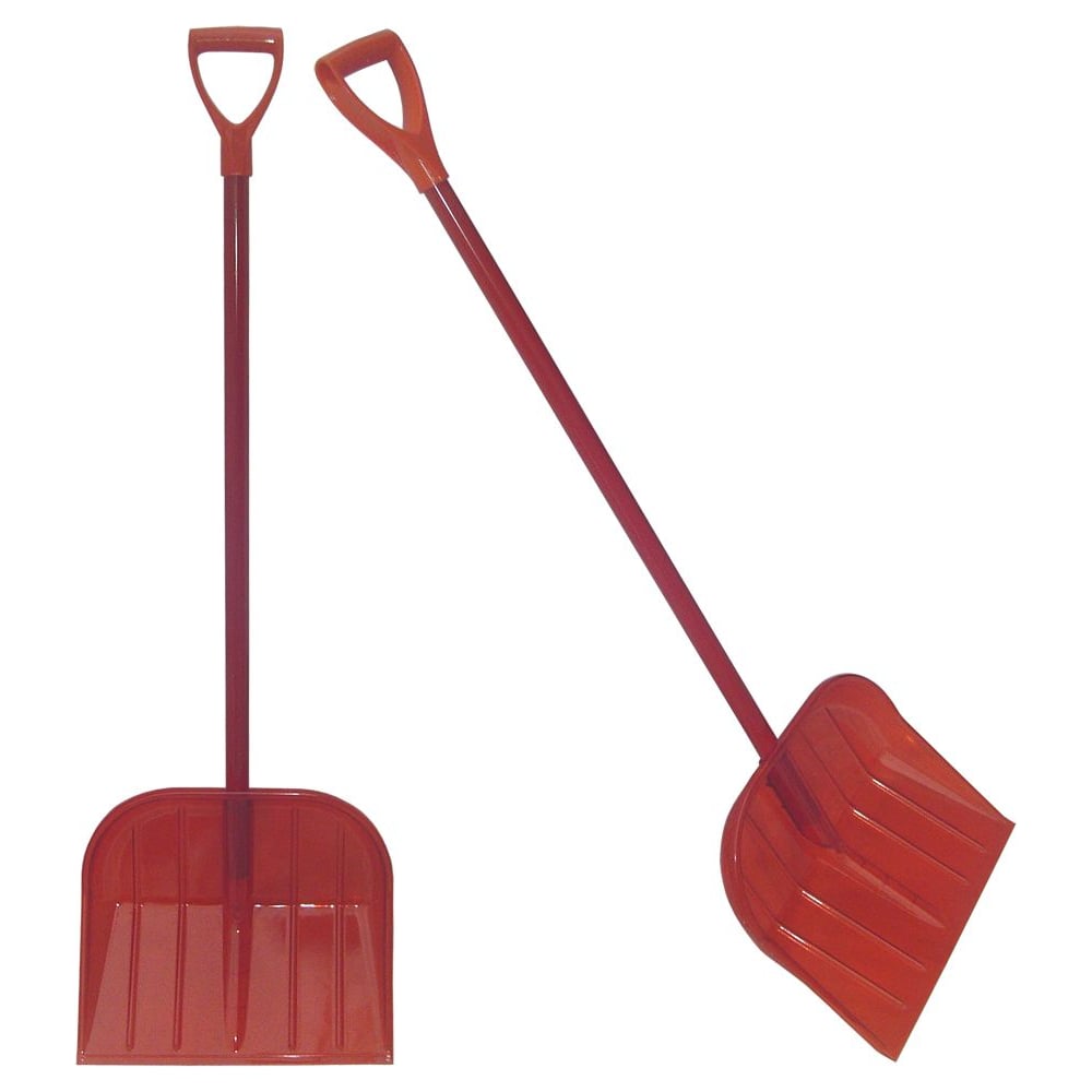 Изображение товара Лопата снеговая RUSСAD поликарбонат стальной черенок V-ручка 380x440x1400мм