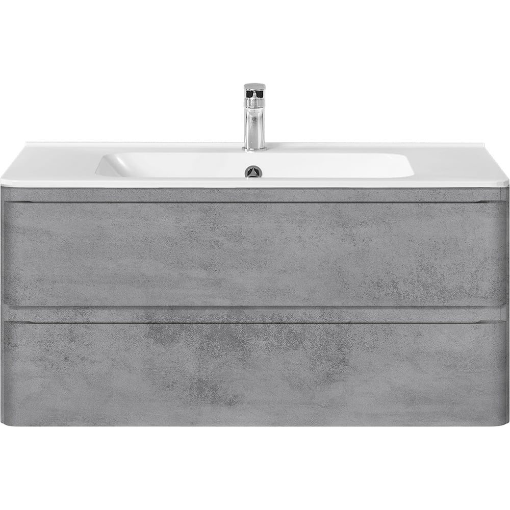 Изображение товара База под раковину VINCEA Vico 1000 подвесная, 2 выкатных ящика soft close, Beton. VMC-2V100BT