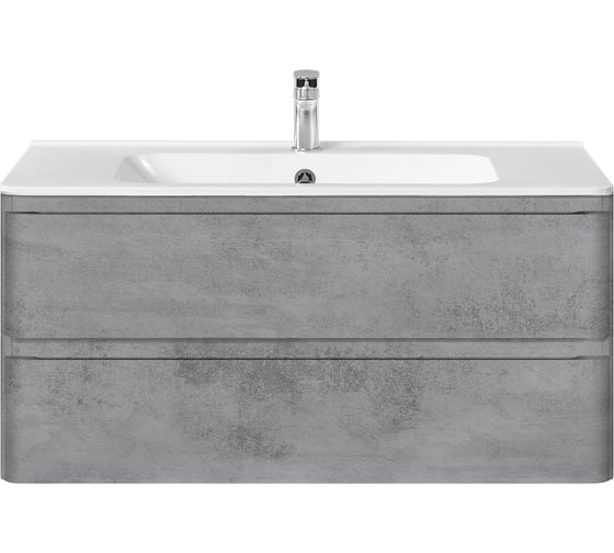 Изображение товара База под раковину VINCEA Vico 1000 подвесная, 2 выкатных ящика soft close, Beton. VMC-2V100BT